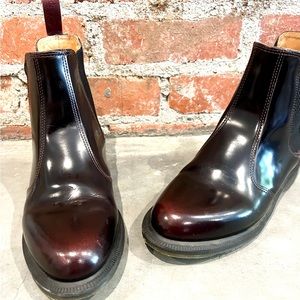 Ox blood colored Hoka-One ankle boots